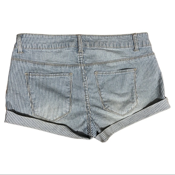 Blue and white striped shorts - Picture 2 of 3